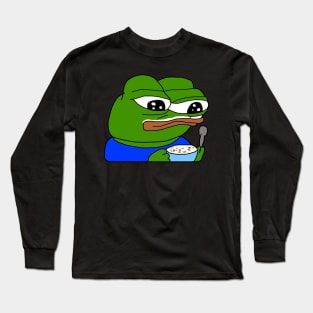 Bowl Of Cereal Pepe Long Sleeve T-Shirt